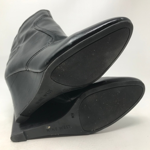 Nine West Black Wedge Ankle Booties - Picture 6 of 7